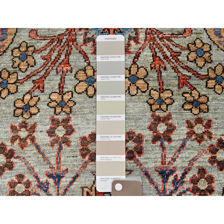 2'8" x 8'3" New Hand Knotted Grey Wool Runner Oriental Rug - MOA1021073