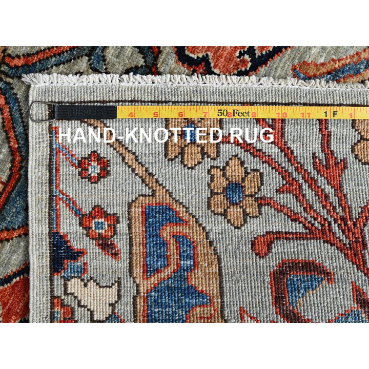 2'8" x 8'3" New Hand Knotted Grey Wool Runner Oriental Rug - MOA1021073