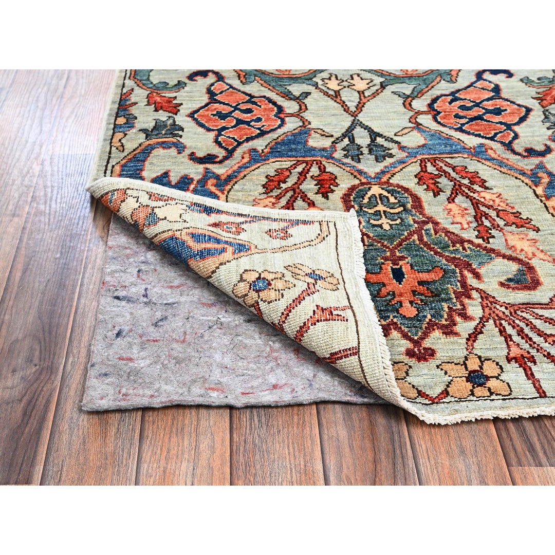 2'10" x 9'0" New Hand Knotted Grey Wool Runner Oriental Rug - MOA1021074