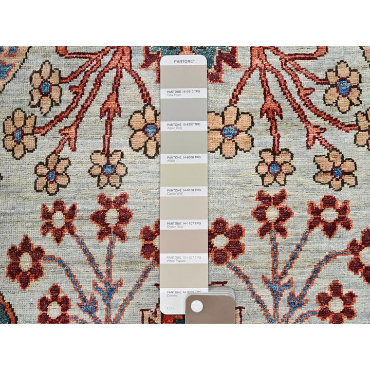 2'10" x 9'0" New Hand Knotted Grey Wool Runner Oriental Rug - MOA1021074