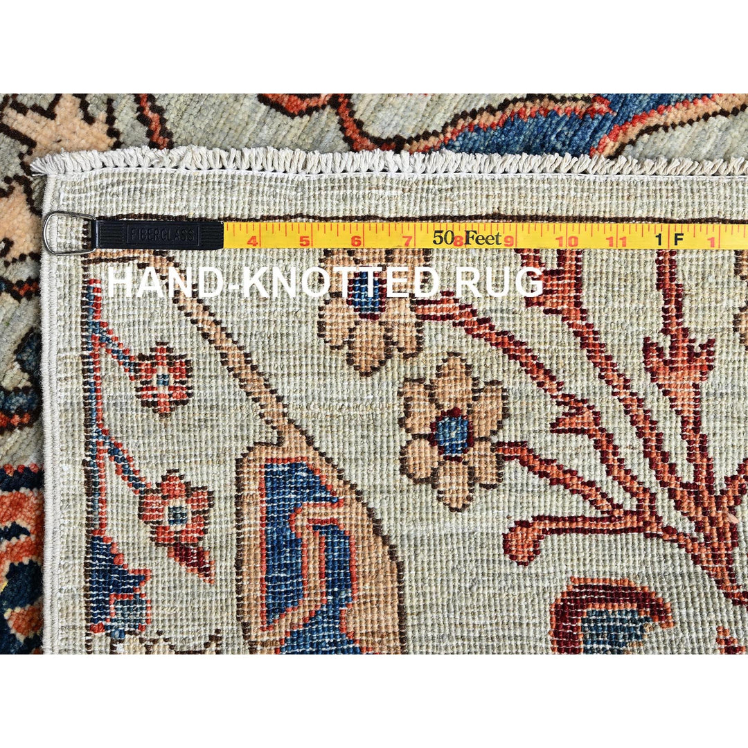 2'10" x 9'0" New Hand Knotted Grey Wool Runner Oriental Rug - MOA1021074