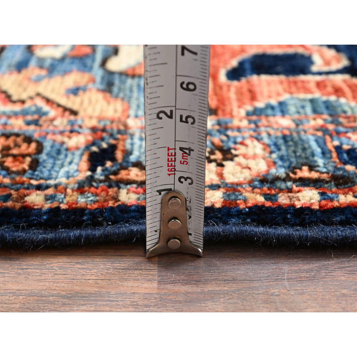 3'1" x 5'0" New Hand Knotted Blue Wool Rectangle Oriental Rug - MOA1021075