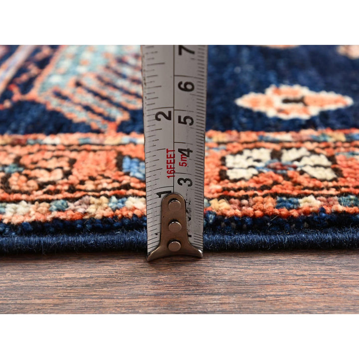 3'1" x 4'10" New Hand Knotted Blue Wool Rectangle Oriental Rug - MOA1021076