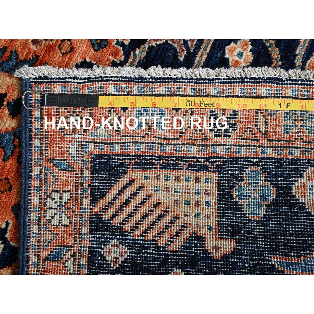 3'1" x 4'10" New Hand Knotted Blue Wool Rectangle Oriental Rug - MOA1021076