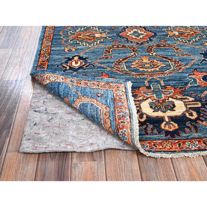 3'2" x 4'11" New Hand Knotted Blue Wool Rectangle Oriental Rug - MOA1021077