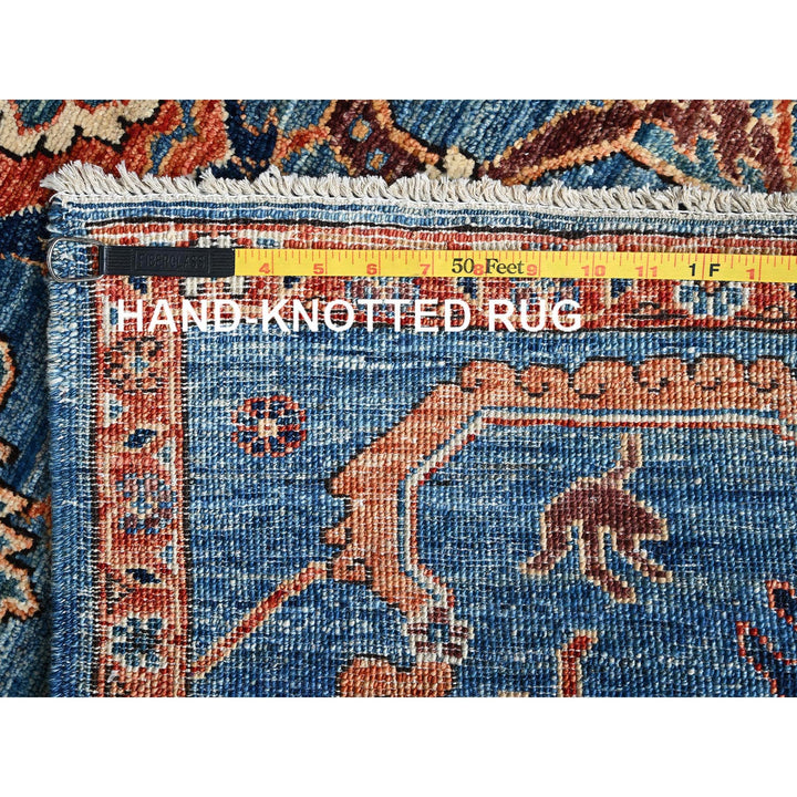 3'2" x 4'11" New Hand Knotted Blue Wool Rectangle Oriental Rug - MOA1021077