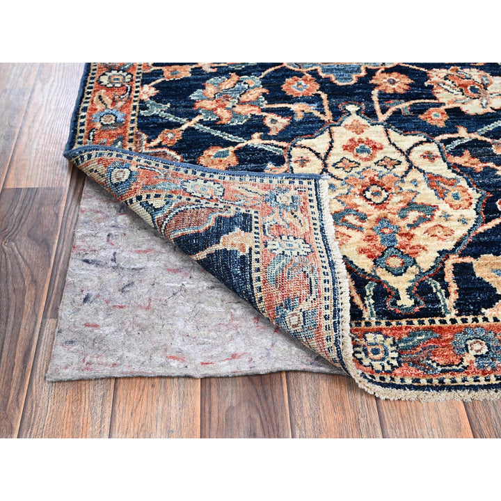 3'0" x 5'1" New Hand Knotted Blue Wool Rectangle Oriental Rug - MOA1021078