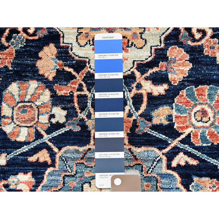 3'0" x 5'1" New Hand Knotted Blue Wool Rectangle Oriental Rug - MOA1021078
