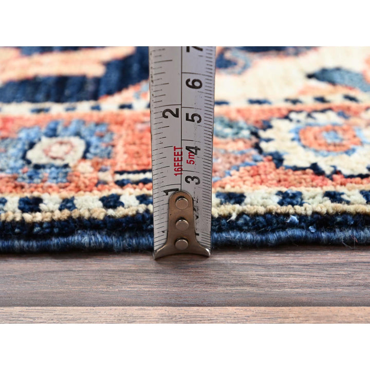 3'0" x 5'1" New Hand Knotted Blue Wool Rectangle Oriental Rug - MOA1021078