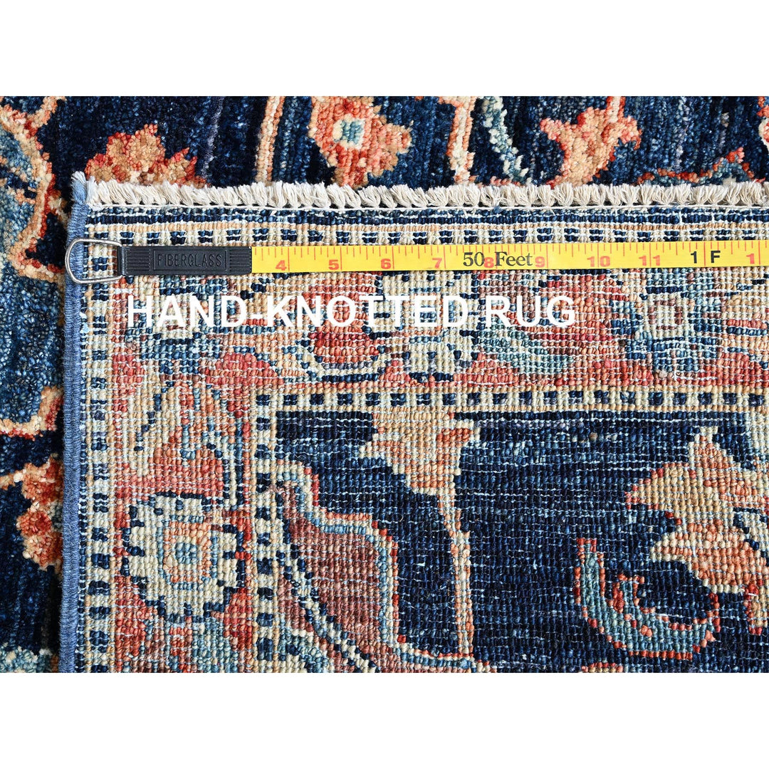 3'0" x 5'1" New Hand Knotted Blue Wool Rectangle Oriental Rug - MOA1021078