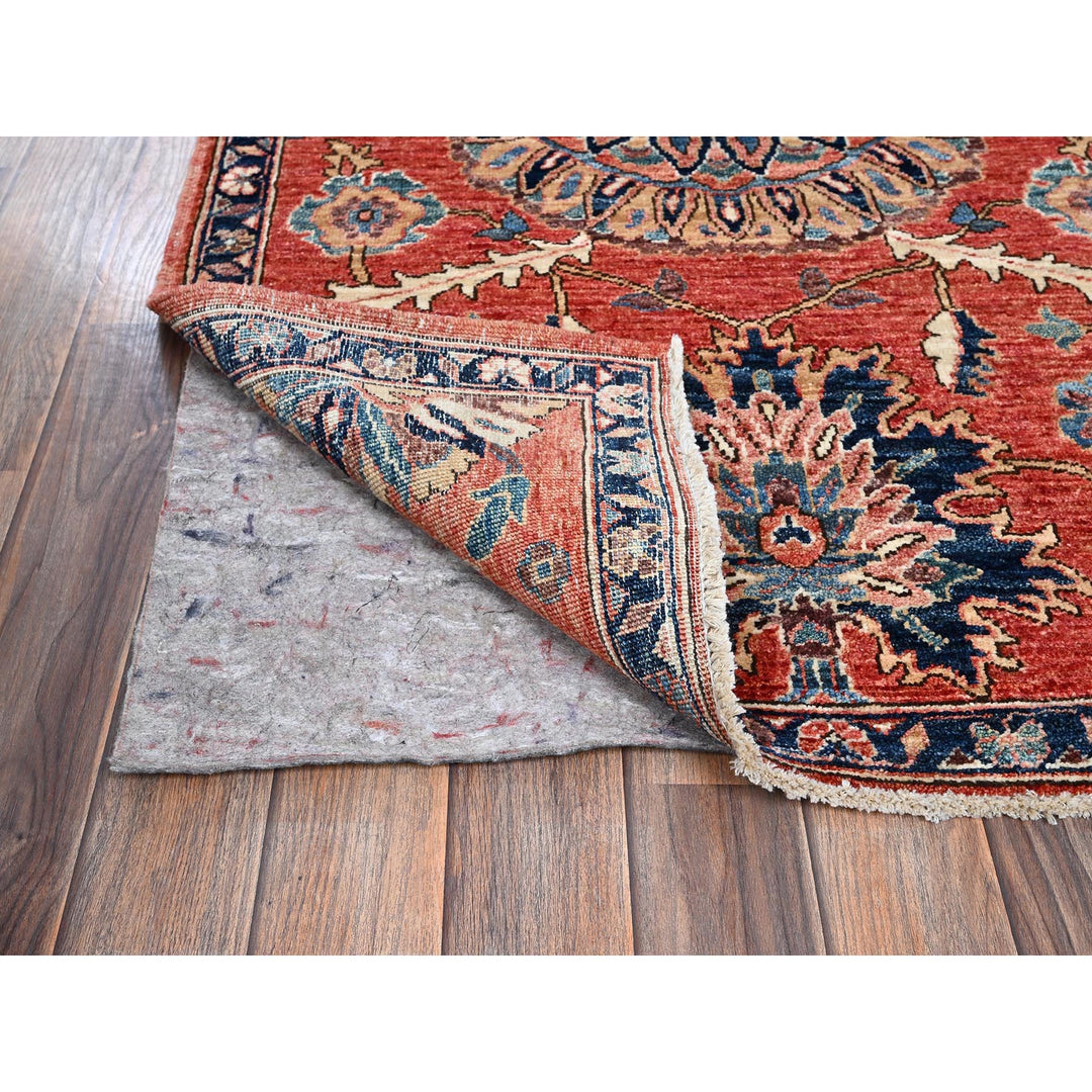 3'1" x 5'0" New Hand Knotted Red Wool Rectangle Oriental Rug - MOA1021079