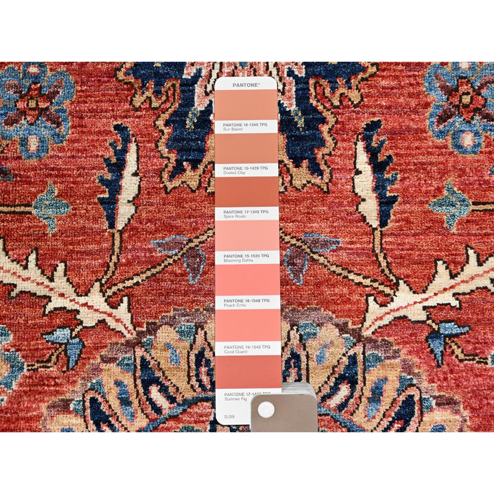 3'1" x 5'0" New Hand Knotted Red Wool Rectangle Oriental Rug - MOA1021079