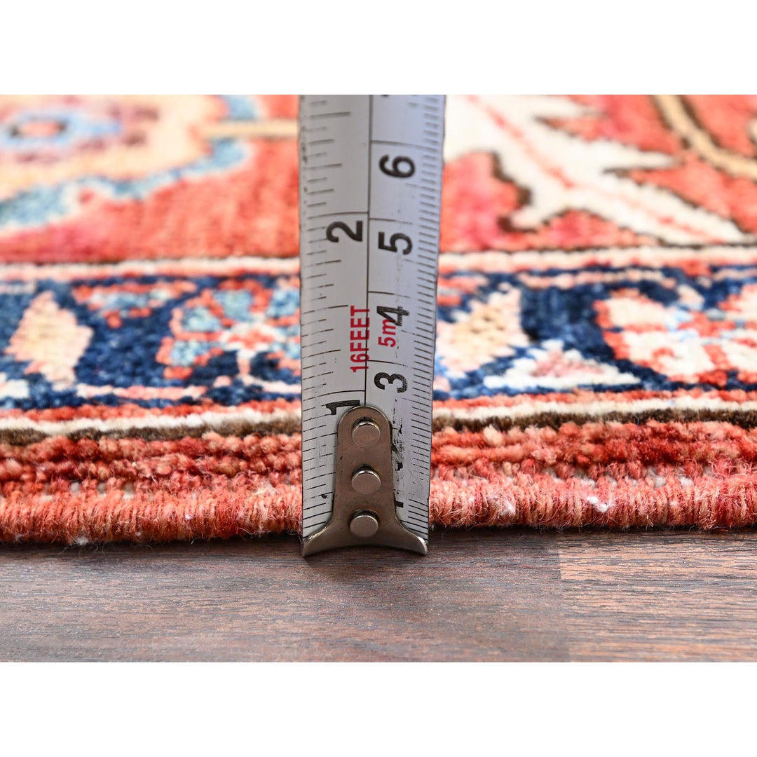 3'1" x 5'0" New Hand Knotted Red Wool Rectangle Oriental Rug - MOA1021079