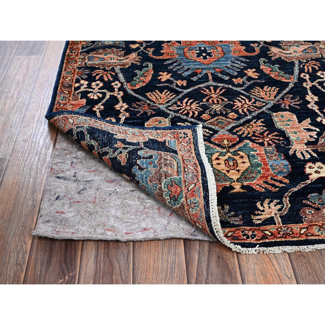 3'0" x 4'10" New Hand Knotted Blue Wool Rectangle Oriental Rug - MOA1021080