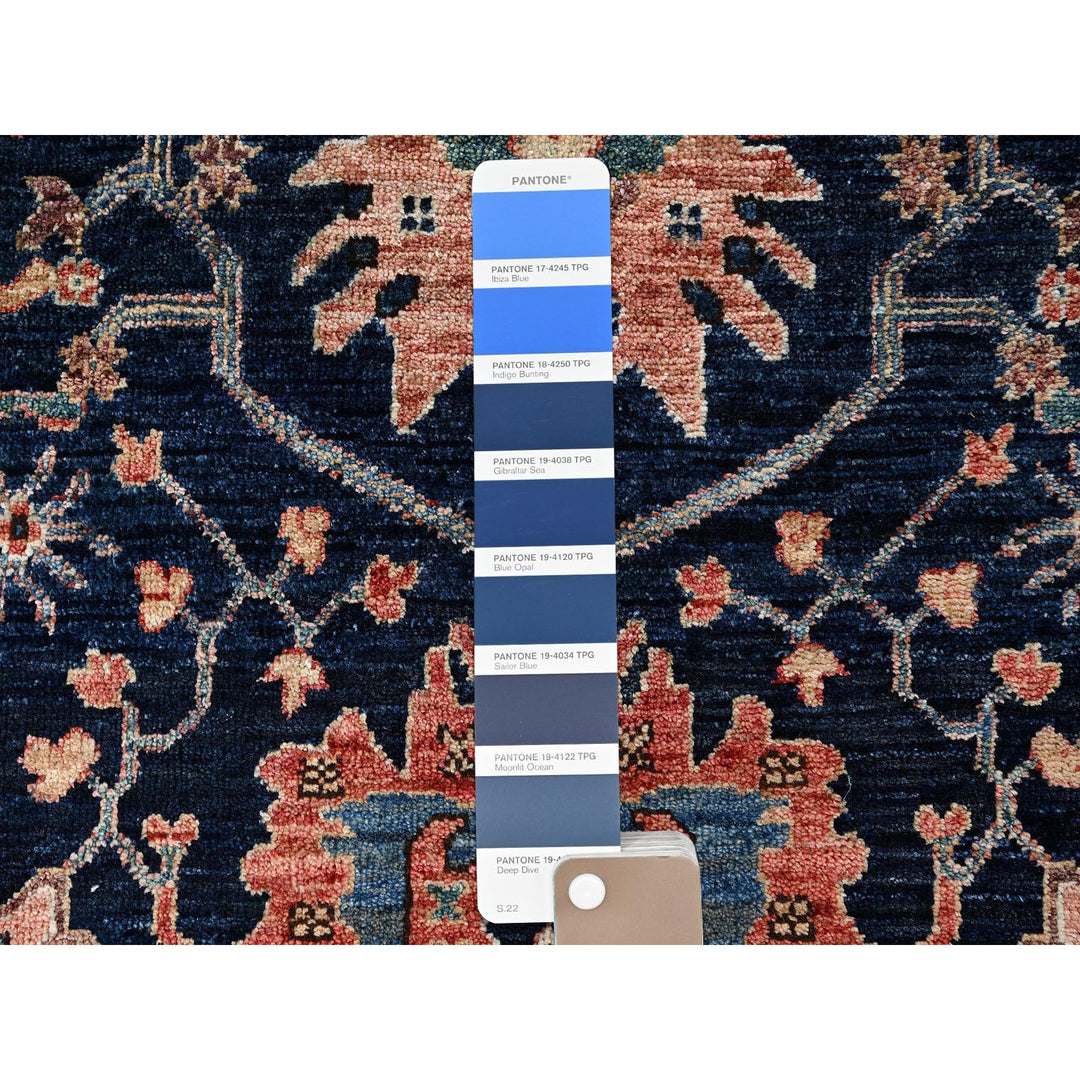 3'0" x 4'10" New Hand Knotted Blue Wool Rectangle Oriental Rug - MOA1021080