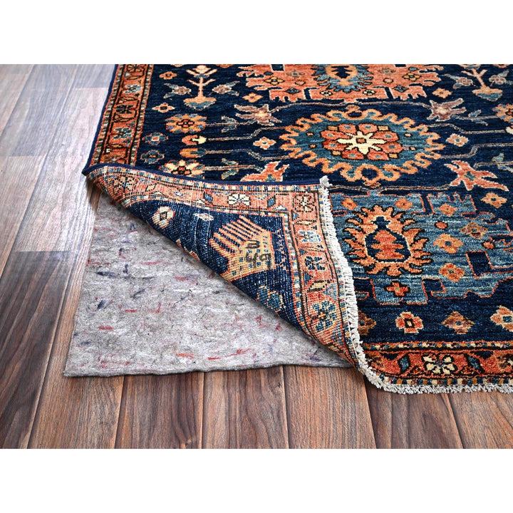 3'0" x 5'1" New Hand Knotted Blue Wool Rectangle Oriental Rug - MOA1021082