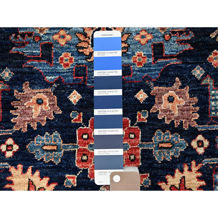 3'0" x 5'1" New Hand Knotted Blue Wool Rectangle Oriental Rug - MOA1021082