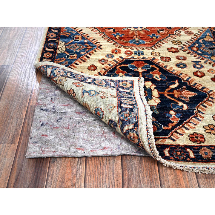 2'7" x 4'10" New Hand Knotted Ivory Wool Rectangle Oriental Rug - MOA1021083