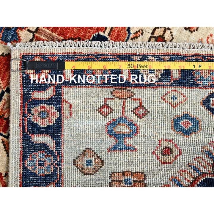 3'3" x 5'2" New Hand Knotted Ivory Wool Rectangle Oriental Rug - MOA1021084