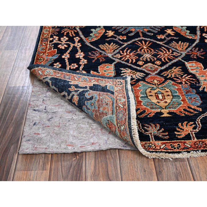 3'2" x 5'2" New Hand Knotted Blue Wool Rectangle Oriental Rug - MOA1021085