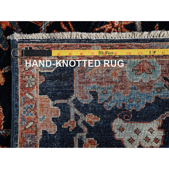 3'2" x 5'2" New Hand Knotted Blue Wool Rectangle Oriental Rug - MOA1021085