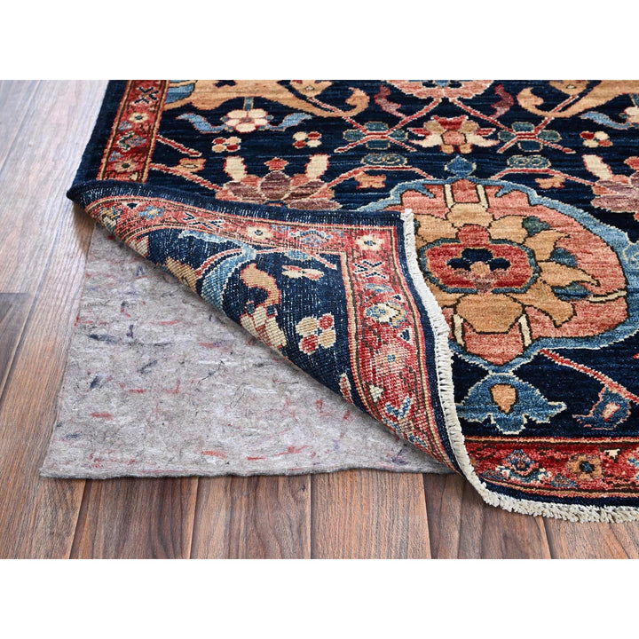 3'0" x 4'11" New Hand Knotted Blue Wool Rectangle Oriental Rug - MOA1021086