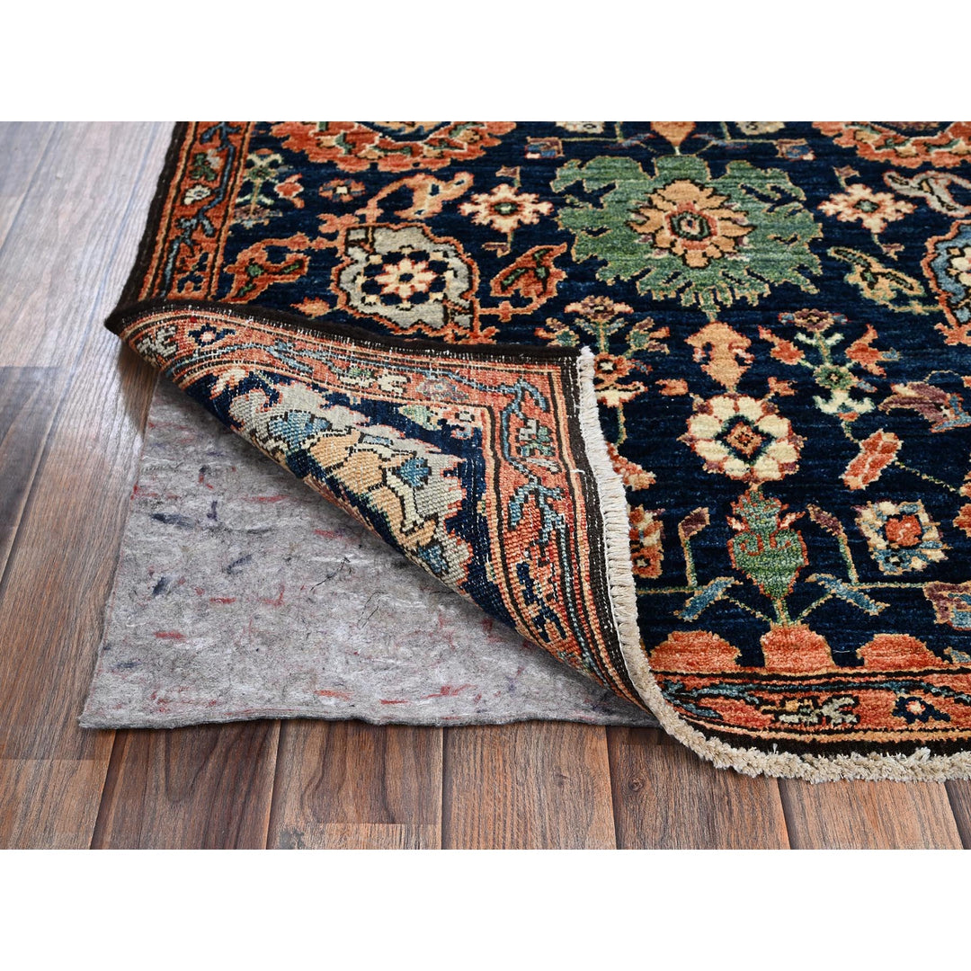 3'2" x 5'0" New Hand Knotted Blue Wool Rectangle Oriental Rug - MOA1021087