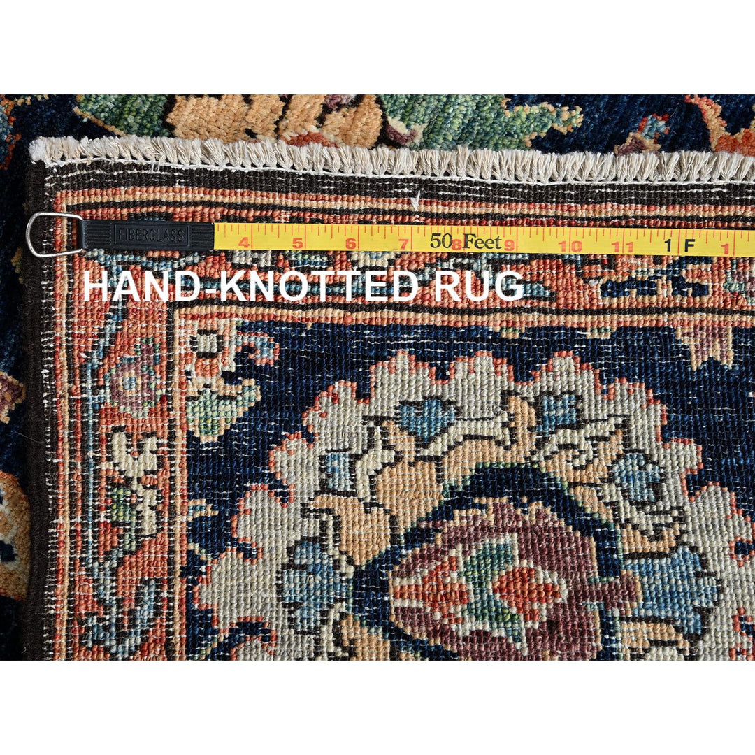 3'2" x 5'0" New Hand Knotted Blue Wool Rectangle Oriental Rug - MOA1021087