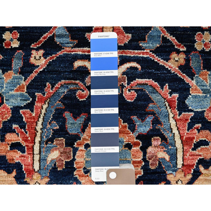 2'11" x 5'0" New Hand Knotted Blue Wool Rectangle Oriental Rug - MOA1021088