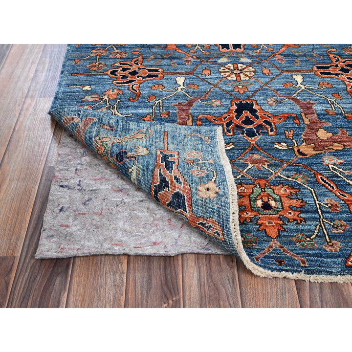 3'3" x 4'10" New Hand Knotted Blue Wool Rectangle Oriental Rug - MOA1021089