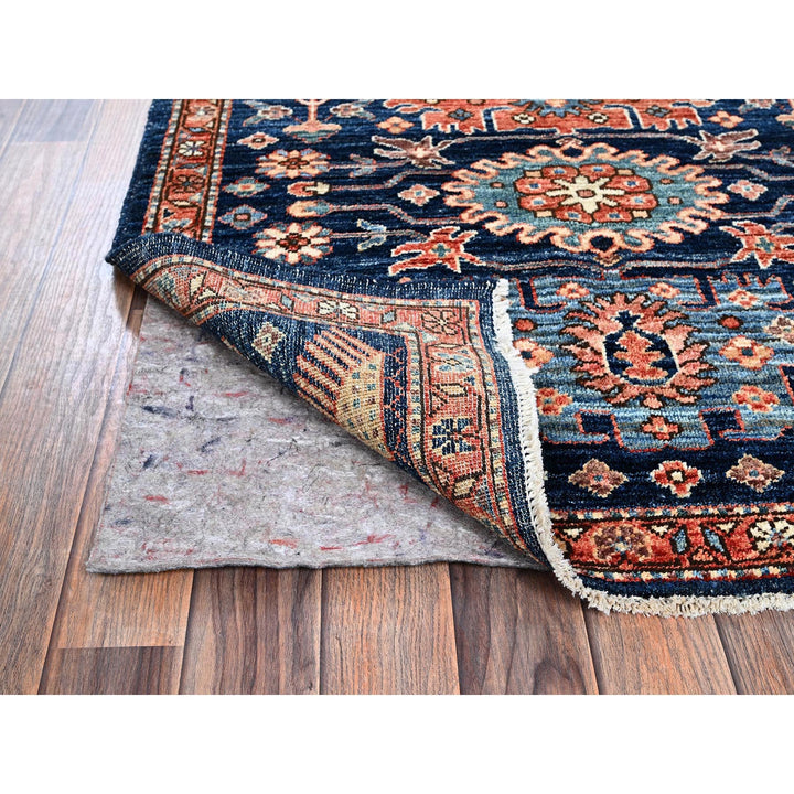 3'4" x 5'1" New Hand Knotted Blue Wool Rectangle Oriental Rug - MOA1021090
