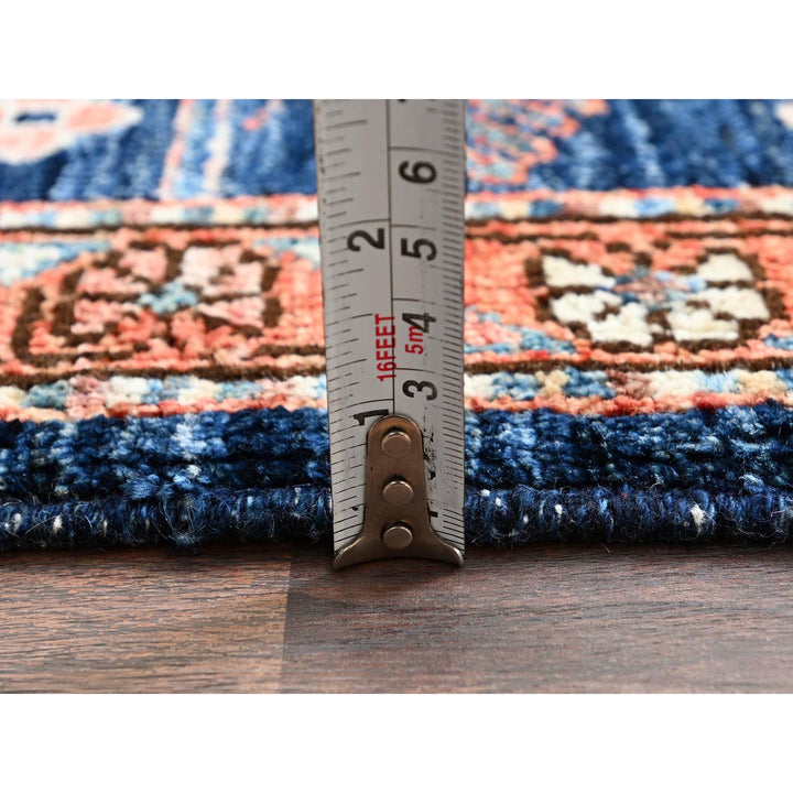 3'4" x 5'1" New Hand Knotted Blue Wool Rectangle Oriental Rug - MOA1021090