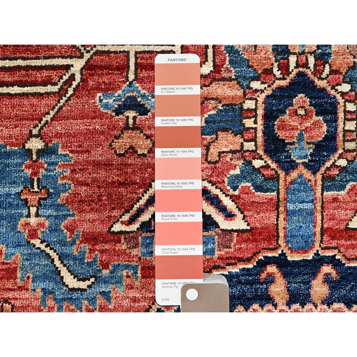 3'1" x 5'2" New Hand Knotted Red Wool Rectangle Oriental Rug - MOA1021091