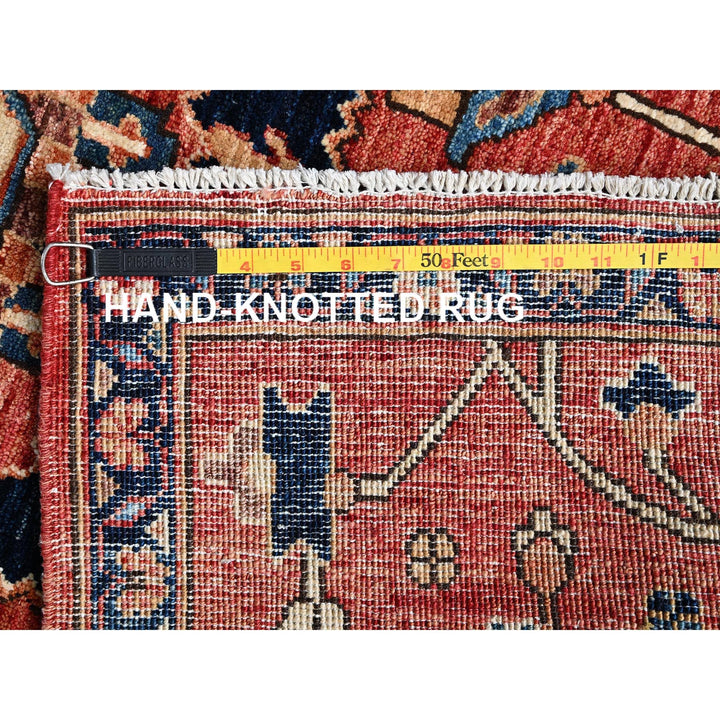 3'1" x 5'2" New Hand Knotted Red Wool Rectangle Oriental Rug - MOA1021091