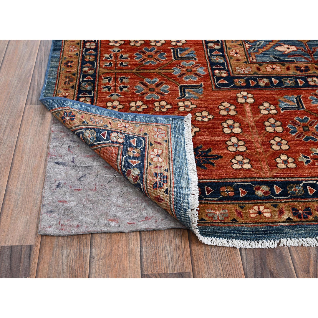 10'0" x 13'11" New Hand Knotted Blue Wool Rectangle Oriental Rug - MOA1021092