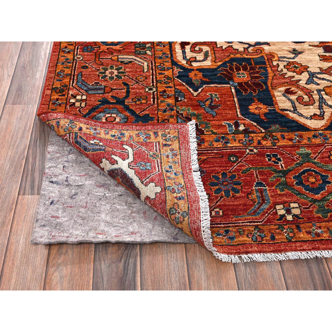 10'2" x 13'8" New Hand Knotted Red Wool Rectangle Oriental Rug - MOA1021094