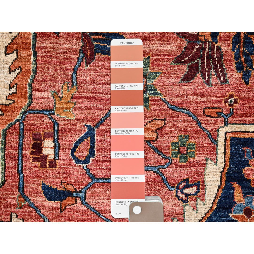 10'2" x 13'8" New Hand Knotted Red Wool Rectangle Oriental Rug - MOA1021094