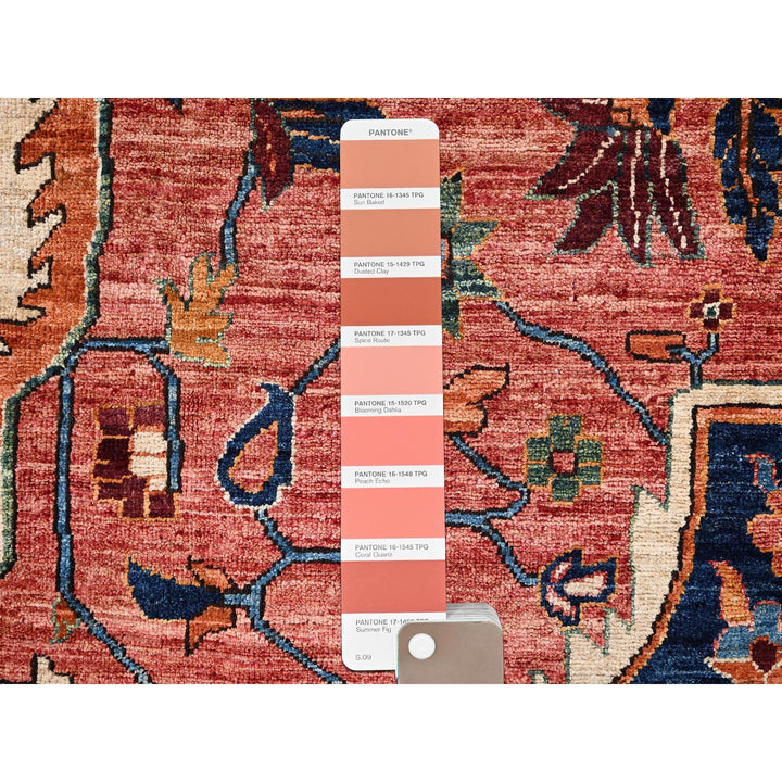 10'2" x 13'8" New Hand Knotted Red Wool Rectangle Oriental Rug - MOA1021094