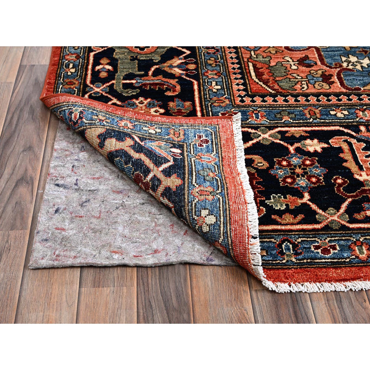 9'10" x 14'3" New Hand Knotted Red Wool Rectangle Oriental Rug - MOA1021095