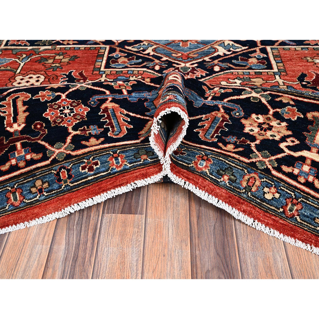 9'10" x 14'3" New Hand Knotted Red Wool Rectangle Oriental Rug - MOA1021095