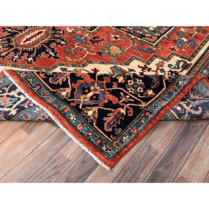 9'10" x 14'3" New Hand Knotted Red Wool Rectangle Oriental Rug - MOA1021095