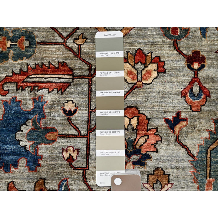 10'4" x 14'0" New Hand Knotted Green Wool Rectangle Oriental Rug - MOA1021097