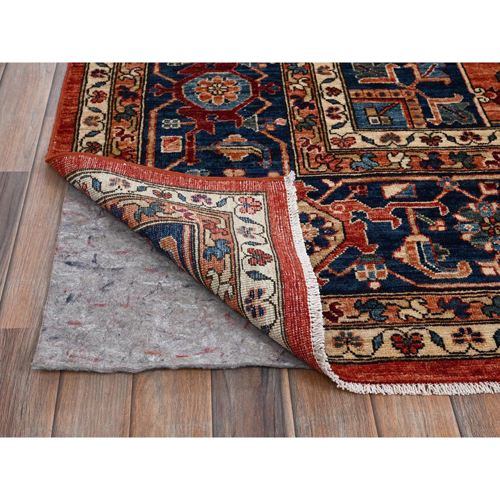 10'2" x 13'10" New Hand Knotted Red Wool Rectangle Oriental Rug - MOA1021098