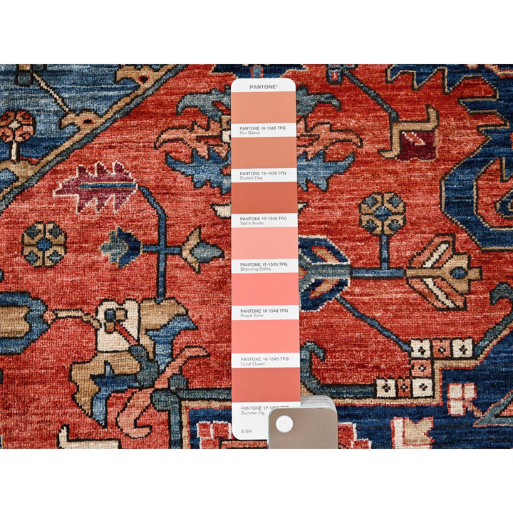 10'2" x 13'10" New Hand Knotted Red Wool Rectangle Oriental Rug - MOA1021098