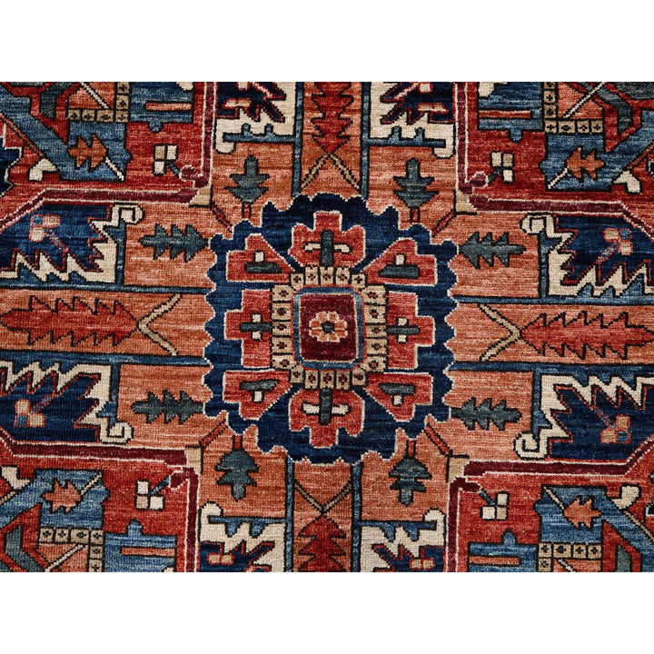 10'2" x 13'10" New Hand Knotted Red Wool Rectangle Oriental Rug - MOA1021098