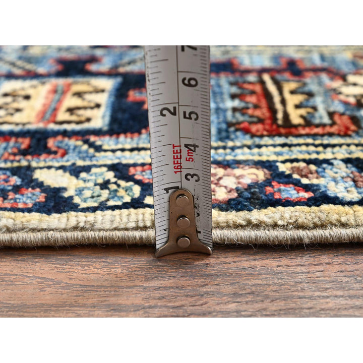 5'9" x 8'6" New Hand Knotted Ivory Wool Rectangle Oriental Rug - MOA1021101