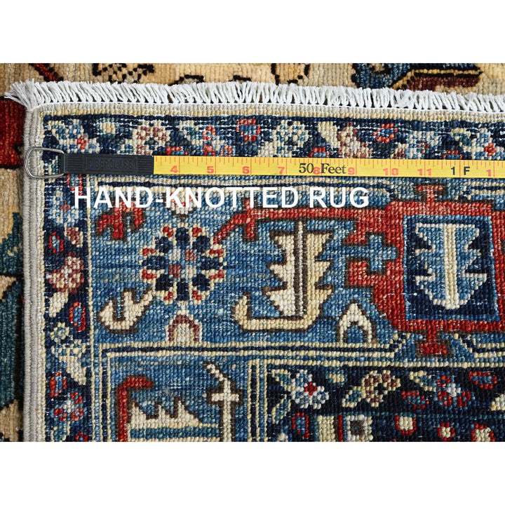 5'9" x 8'6" New Hand Knotted Ivory Wool Rectangle Oriental Rug - MOA1021101