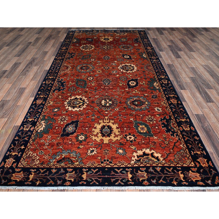 5'2" x 10'1" New Hand Knotted Red Wool Runner Oriental Rug - MOA1021102