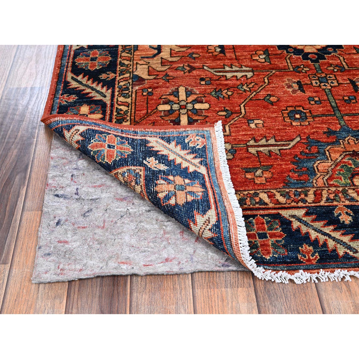 4'2" x 8'4" New Hand Knotted Red Wool Runner Oriental Rug - MOA1021104
