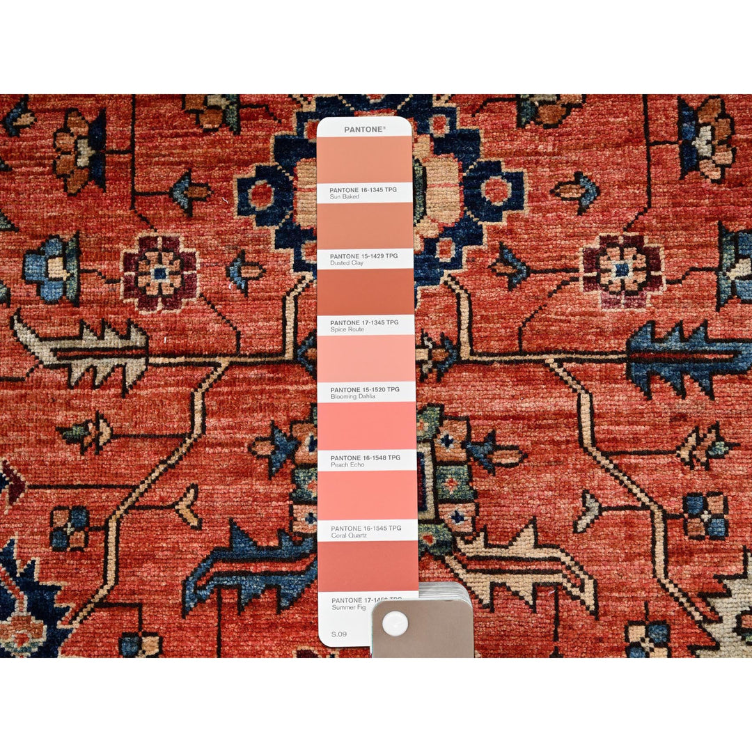 4'2" x 8'4" New Hand Knotted Red Wool Runner Oriental Rug - MOA1021104